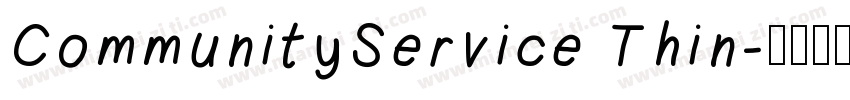 CommunityService Thin字体转换